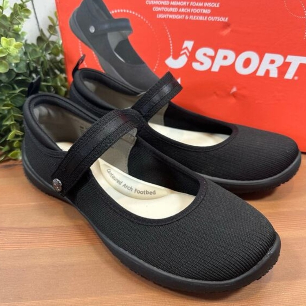 JSport by Jambu Black Athletic Shoes with Non-Slip Sole - Picture 4 of 16
